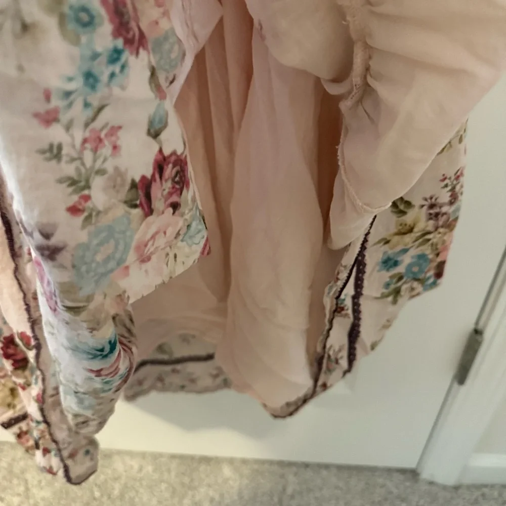 Anthropologie Somerset Puff sleeve blush pink maxi dress size S - Picture 8 of 11